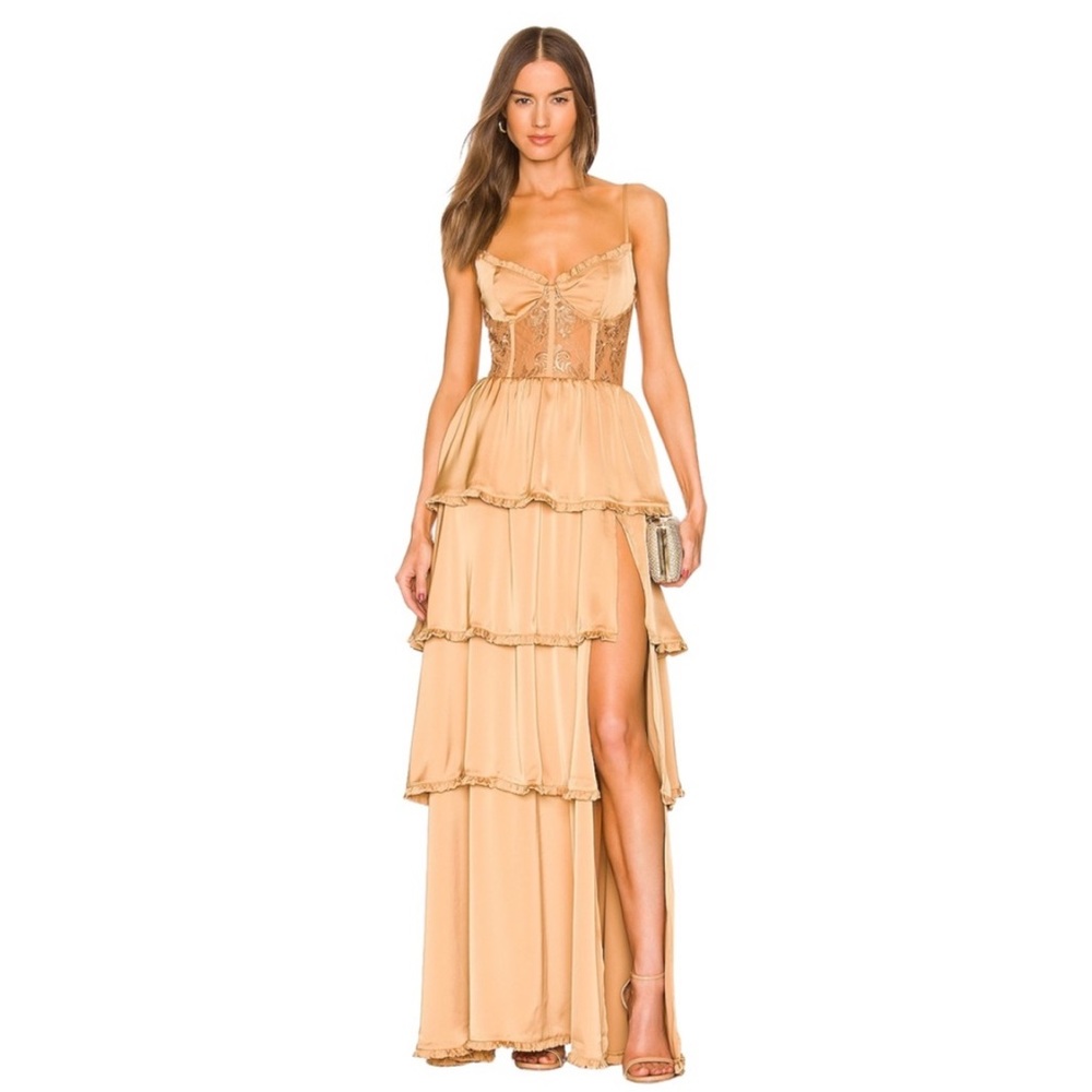 V. Chapman Dakota Gown in Desert Tan from Revolve (Like New)